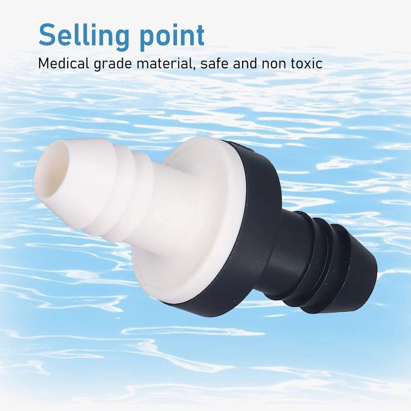 klarako 6Pcs Plastic Check Valve for Liquid & Gas, Non Return 1 Way Inline Valve, 3/8inch 10MM, Medical Grade Material, Easy to Carry, Wide Application (CDBS6) - Image 2