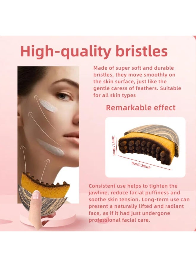 عام 1/2 قطعة من فرشاة الوجه اللمفاوية للنحت - مضادة للانتفاخات والتخلص من السموم والشد، وتحسن توهج البشرة وامتصاصها (قطعة واحدة من فرشاة وجه الكونتور) - Image 3