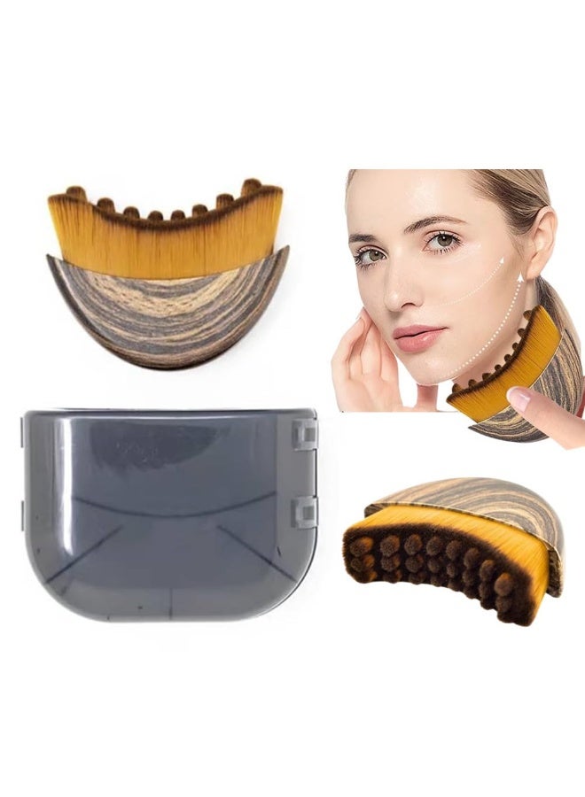 عام 1/2 قطعة من فرشاة الوجه اللمفاوية للنحت - مضادة للانتفاخات والتخلص من السموم والشد، وتحسن توهج البشرة وامتصاصها (قطعة واحدة من فرشاة وجه الكونتور) - Image 1