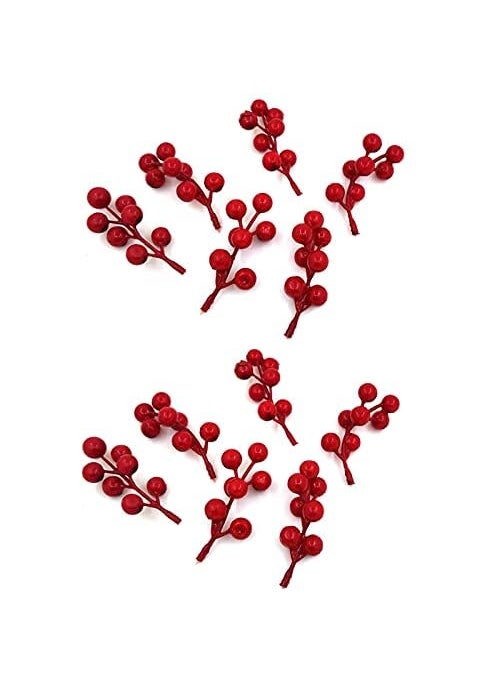 RASHRI ; One For All RASHRI One For All Red Berry Decorative Item for Christmas Tree Small Uniqe Berry Stems are Made 7Head Pack of 24  - Image 1