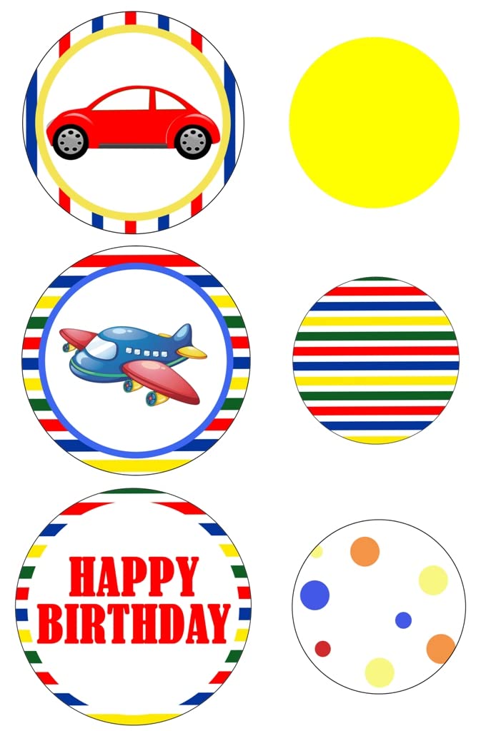 Theme My Party Transport Theme Birthday Party Decorations - Large Confetti - Set of 27 (Confetti) - Image 2