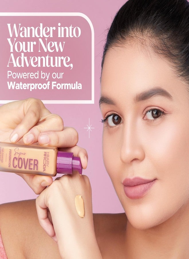 Hilary Rhoda Super Cover Foundation | Blemish Free | High Coverage & Waterproof Foundation | 24-Hour Stay & Non-Sticky Formula | Matte Finish | Blends Flawlessly | 30g (Fair Ivory| Shade 02) - Image 4