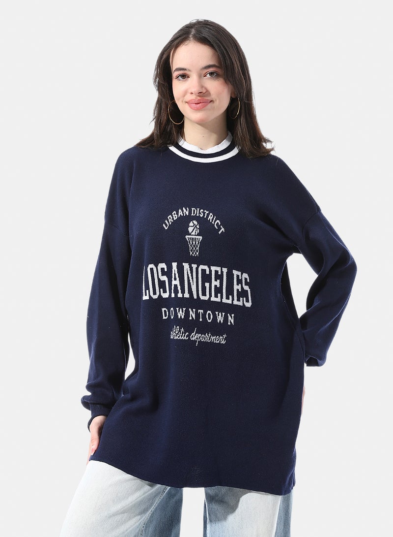 Andora Relaxed Fit Knit Round Neck Pullover - Image 1
