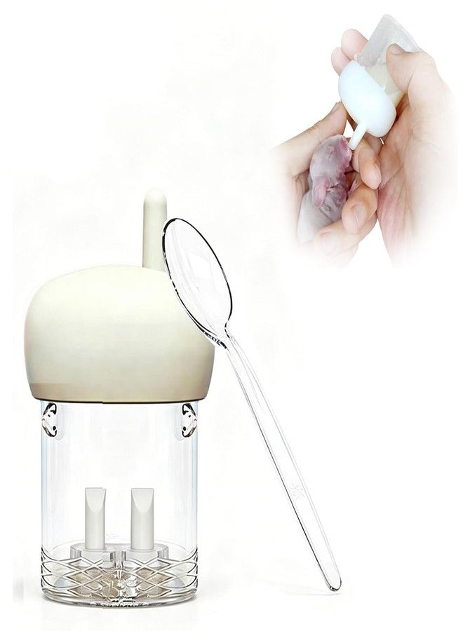 LogFaadCoi Kitten Feeding Bottle Set with Separate Feeding Spoon - Newborn Cats & Small Animals, Anti-Choke Design - Image 1