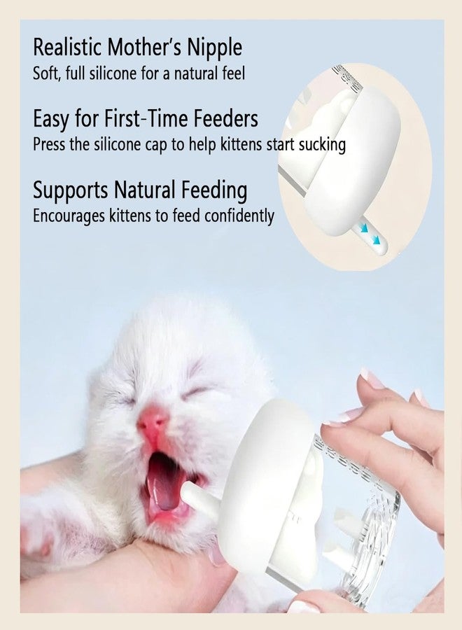 LogFaadCoi Kitten Feeding Bottle Set with Separate Feeding Spoon - Newborn Cats & Small Animals, Anti-Choke Design - Image 3