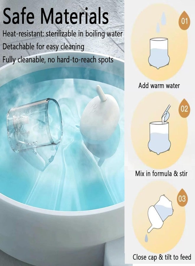LogFaadCoi Kitten Feeding Bottle Set with Separate Feeding Spoon - Newborn Cats & Small Animals, Anti-Choke Design - Image 2