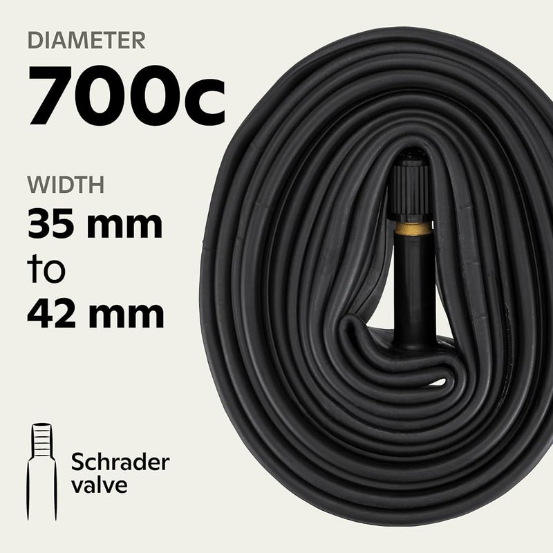 شوين { "titleAr": "أنبوب إحلال لإطارات الدراجات من Schwinn مع صمام Schrader، خيارات قياسية وذاتية الختم، أحجام متعددة" "detailsAr": "المعلومات أدناه تخص العبوة الواحدة فقط: أنبوب إحلال بقياس 700c x 35 - 42 مم لإطارات الدراجات صمام S - Image 5