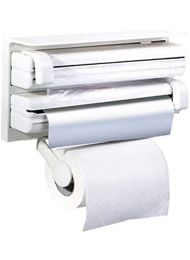 3-in-1 Foil, Stretch Film, and Napkin Holder – Practical three-in-one design for kitchen organization and space saving. - Image 1