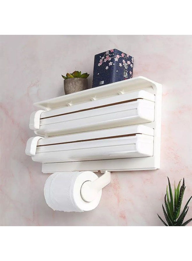 3-in-1 Foil, Stretch Film, and Napkin Holder – Practical three-in-one design for kitchen organization and space saving. - Image 2