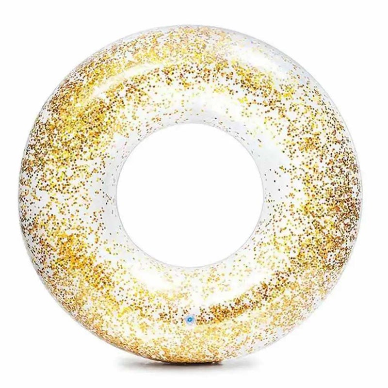 Intex Golden Colored Transparent Glitter Tubes, Filled with colourful glitters, Made from high quality, Safe and durable, Helps you stay on water for