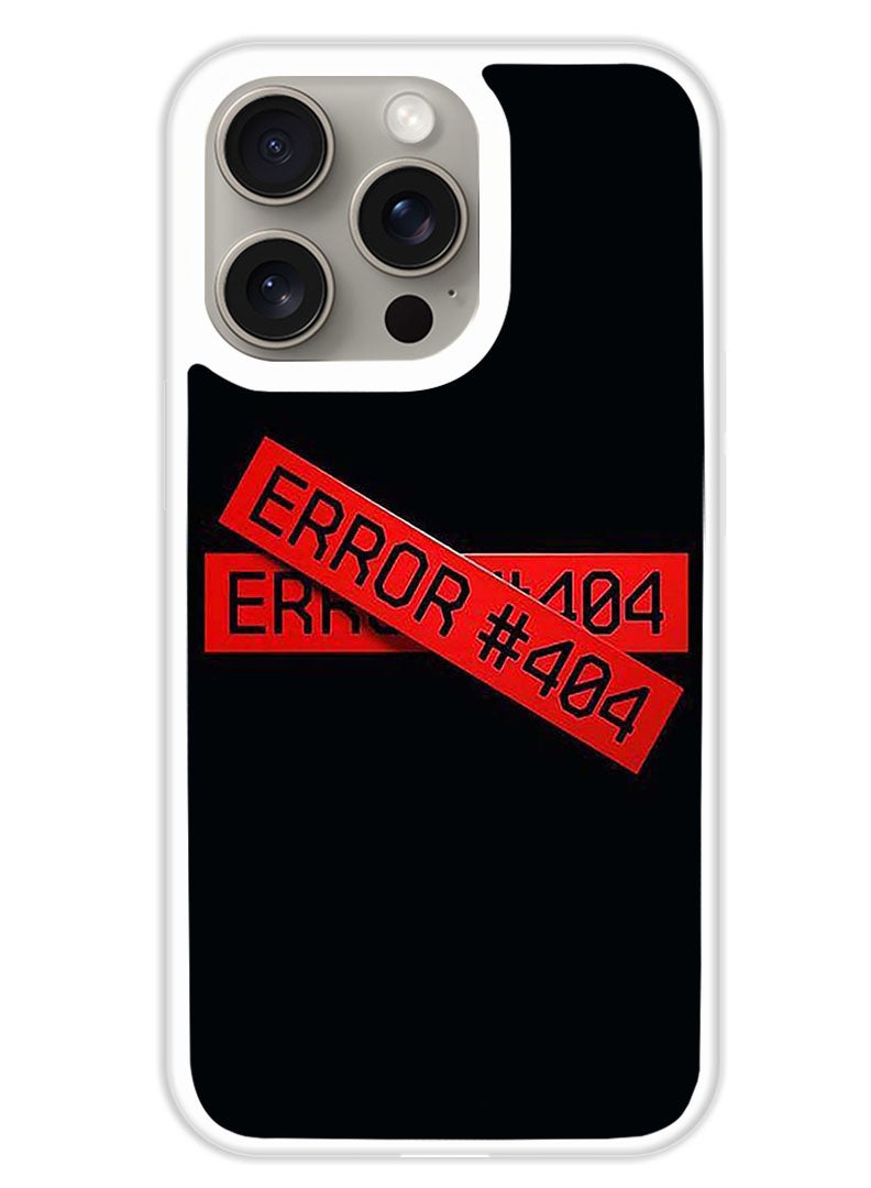 Theodor Protective Case Cover For APPLE IPHONE 15 Pro Error (2) (White Bumper) - Image 1