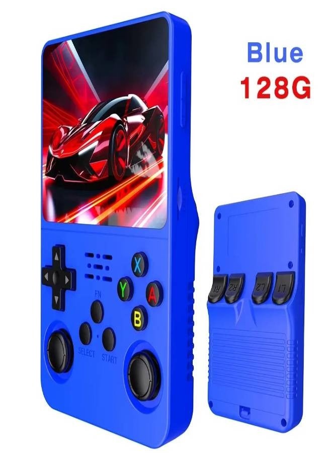 AROAQ Open Source Retro Handheld Game Console, Portable R36S Console with Integrated Dozens Emulator, Pocket Games Emulator with 3.5 Inch IPS 640 x 480 Screen, Supports OTG and Memory Card, (128GB Memory Card)  - Image 1