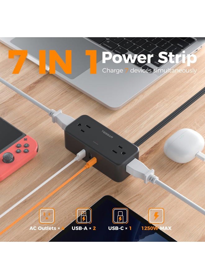 TESSAN Ultra Thin Flat Extension Cable 5 Feet - Image 2