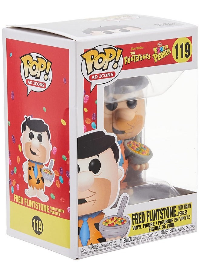 Funko Pop Ad Icons: Fruity Pebbles Fred With Cereal Multicolor  - Image 4