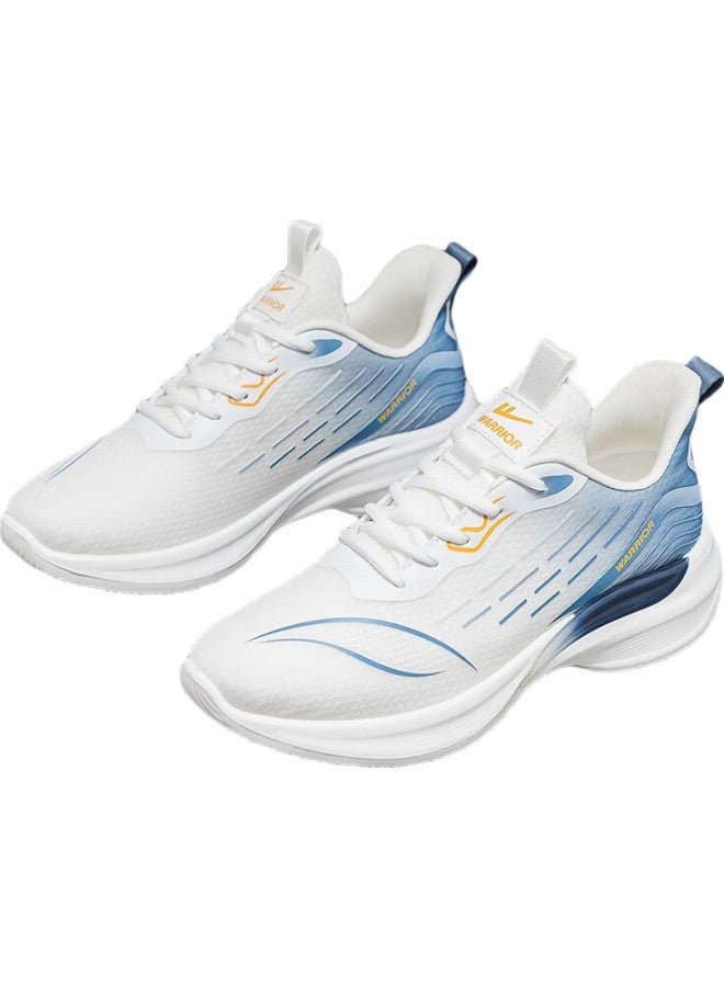 Pull Back Warrior Official Men'S Sports Shoes Men'S Trendy All-Match Shoes Men'S Lightweight Flying Woven Shoes White Blue 42 (260Mm) - Image 3