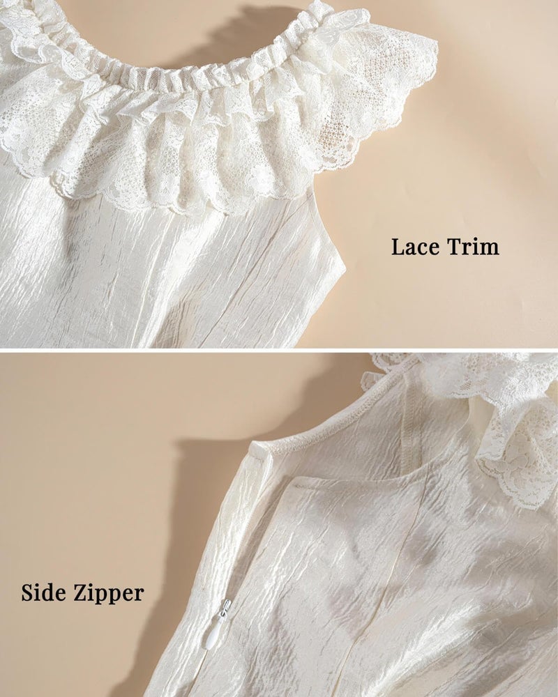 Nuoqi Victorian Blouse for Women Lace Up Edwardian Blouse Summer Renaissance Pirate Shirt Top XXL Cream White - Image 5