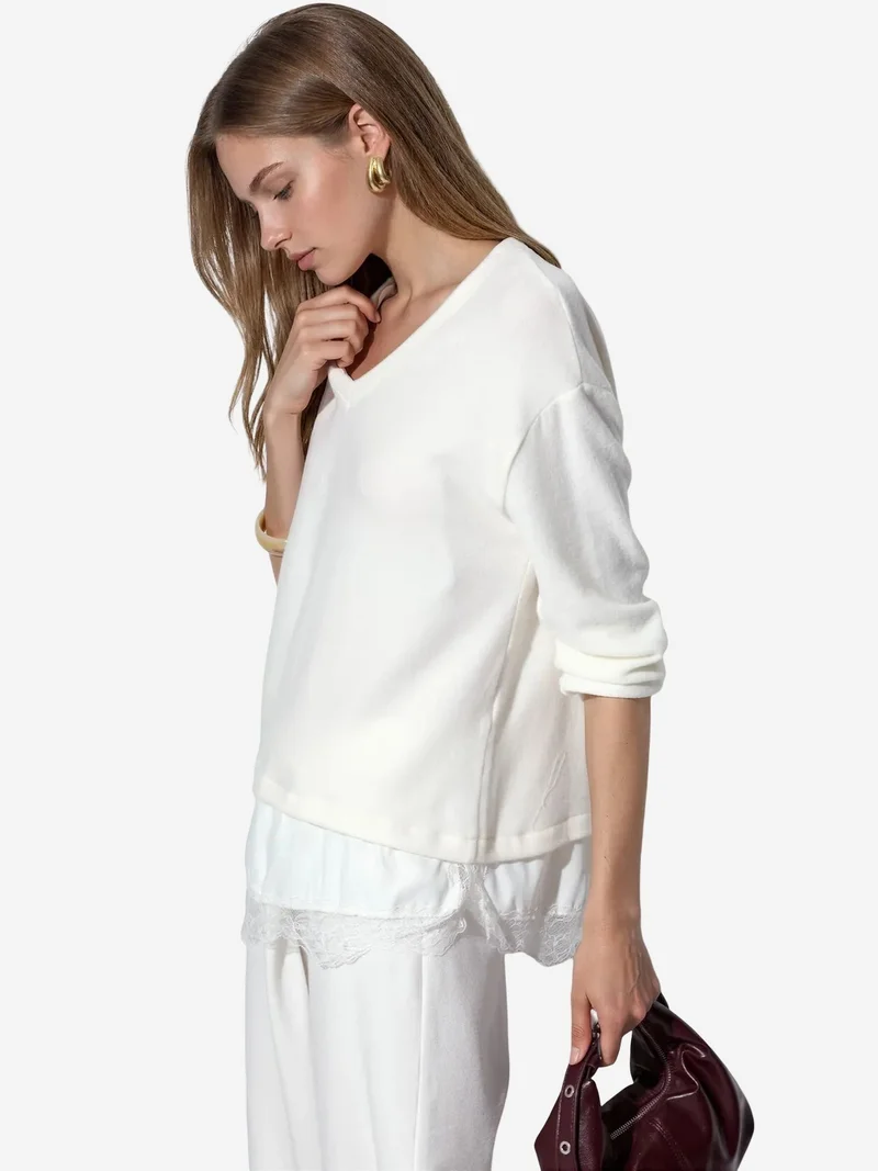 بوسيم BUSEM Women’s V-neck Knit Sweater