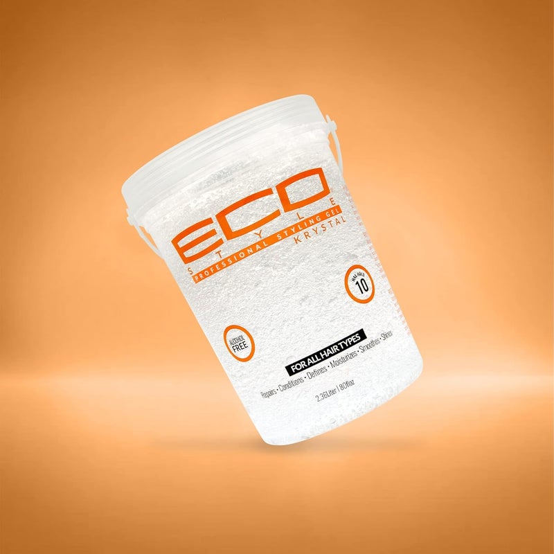 Eco Style Ecoco Hair Gel Krystal - Strong Hold - Ideal For Any Hair Type And Color - Adds Body And Shine To All - Weightless - Moisturizes And Help Maintain Healthy Hair - Non-Flaking - 80 Oz - Image 3