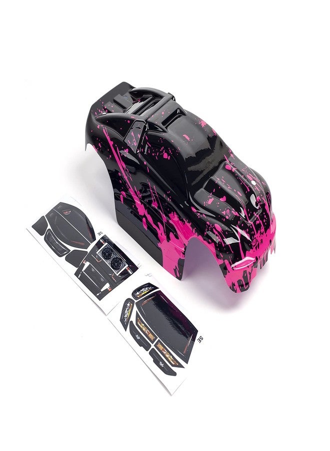 SummitLink Custom Body Muddy Hot Pink Over Black Style Compatible for e-Revo Mini 1/16 Scale RC Car or Truck (Truck not Included) ERMN-HP-01 - Image 1