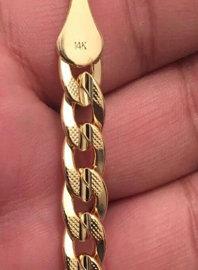 قلادة MAXBLING81 مقاومة للماء، مصنوعة من النحاس المطلي بالذهب عيار 14 قيراط، صناعة إيطالية، سلسلة كوبية، 10 مم، 20 بوصة، 24 بوصة، 30 بوصة، بتصميم عصري مستوحى من موسيقى الهيب هوب والراب، صنع في كوريا، هدية مثالية (طول 30 بوصة). - Image 2