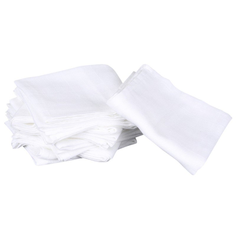 Lula Cotton Muslins Baby Towel-(Pack of 5)-50 CM x 70 CM -White - Image 5