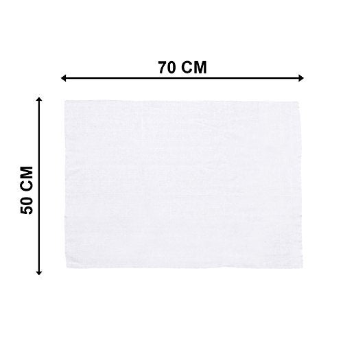 Lula Cotton Muslins Baby Towel-(Pack of 5)-50 CM x 70 CM -White - Image 3