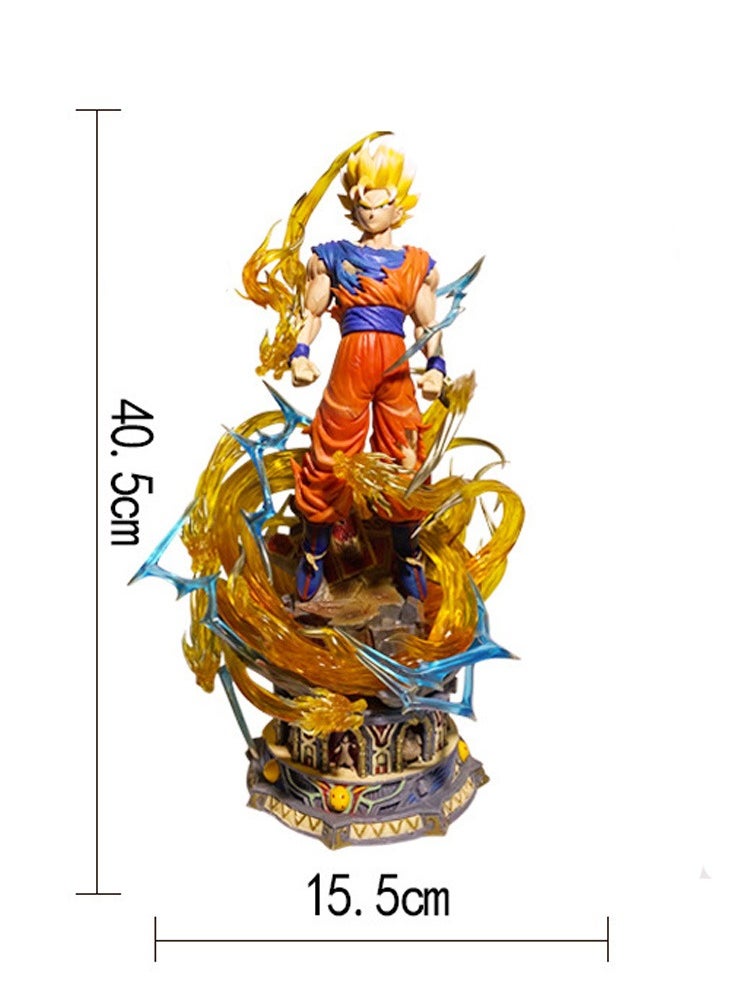 Dragon Ball - Super Saiyan series Goku scene character statue anime toy surrounding model desktop ornaments - Image 1