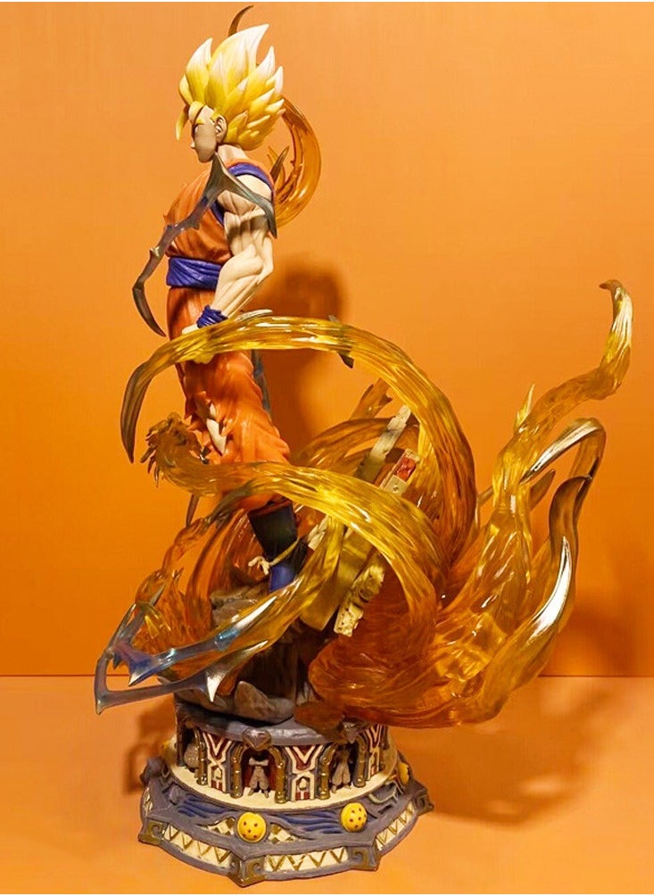Dragon Ball - Super Saiyan series Goku scene character statue anime toy surrounding model desktop ornaments - Image 1