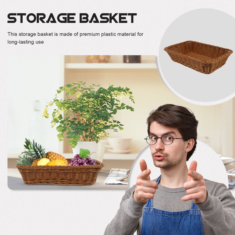 Chic Basket for Kitchen Essentials, Washable Reusable, Holds Bread Fruits Candies Snacks - Image 4