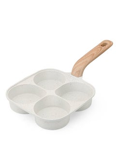 Maifan Stone Non-Stick Pan - PFOA Free - Four-hole Egg Burger Frying Pan - Uniform heat conduction and easy to clean - Physical non-stick less oil fried eggs Enjoy a healthy diet