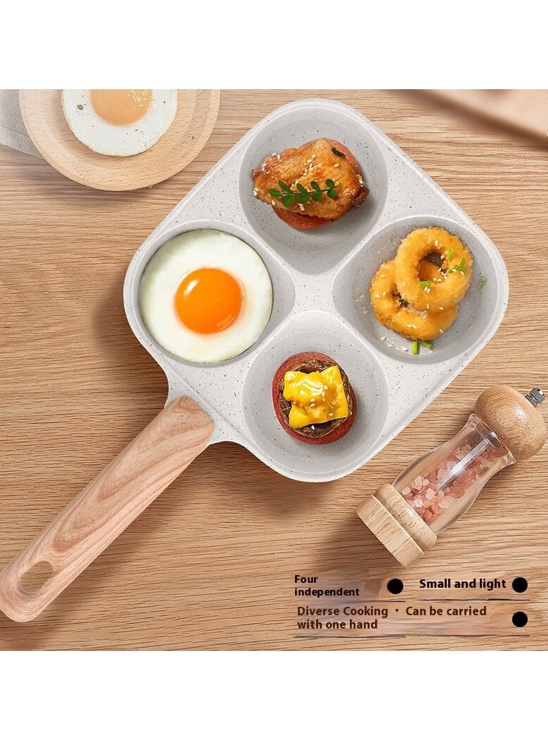 Arabest - Maifan Stone Non-Stick Pan - PFOA Free - Four-hole Egg Burger Frying Pan - Uniform heat conduction and easy to clean - Physical non-stick less oil fried eggs Enjoy a healthy diet - Image 1