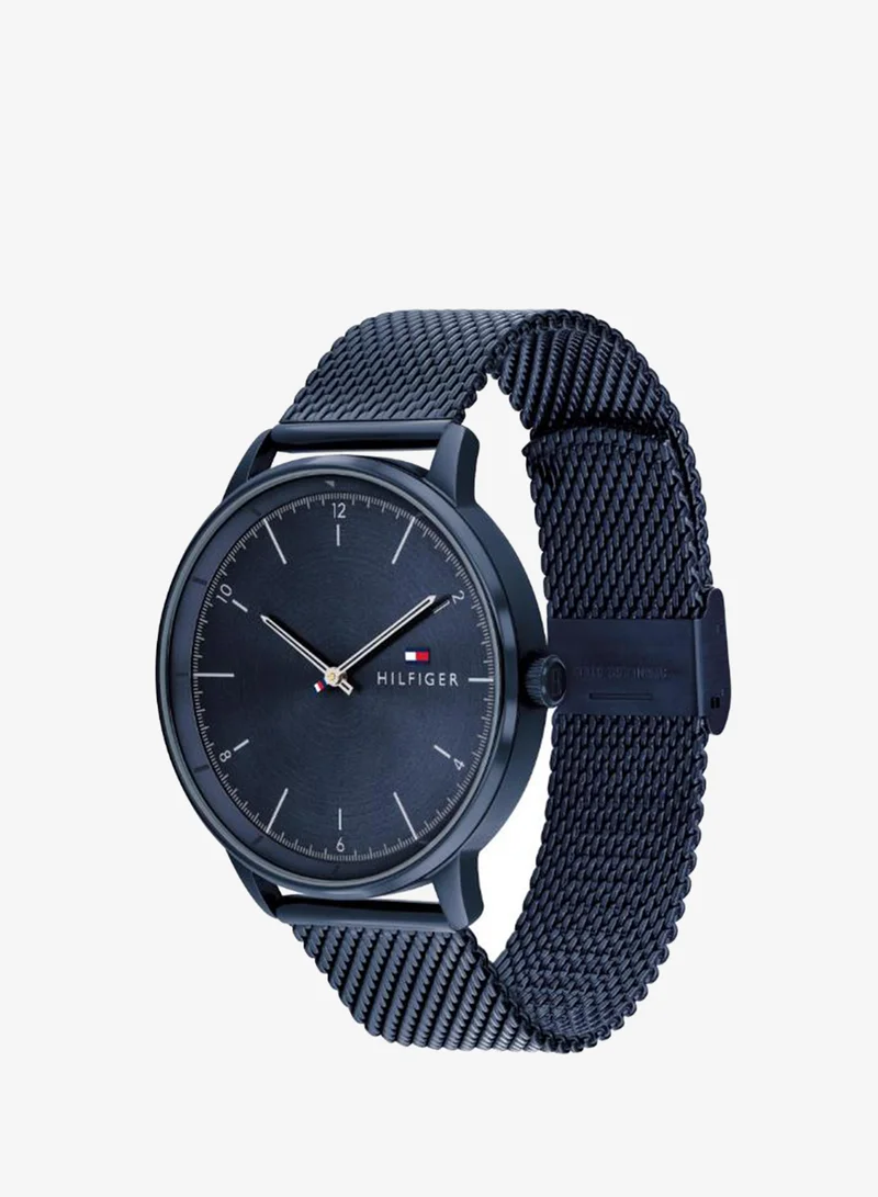 Tommy Hilfiger  Men's Quartz Watch, Blue Dial, Blue Stainless Steel Strap for Men | Best Price UAE