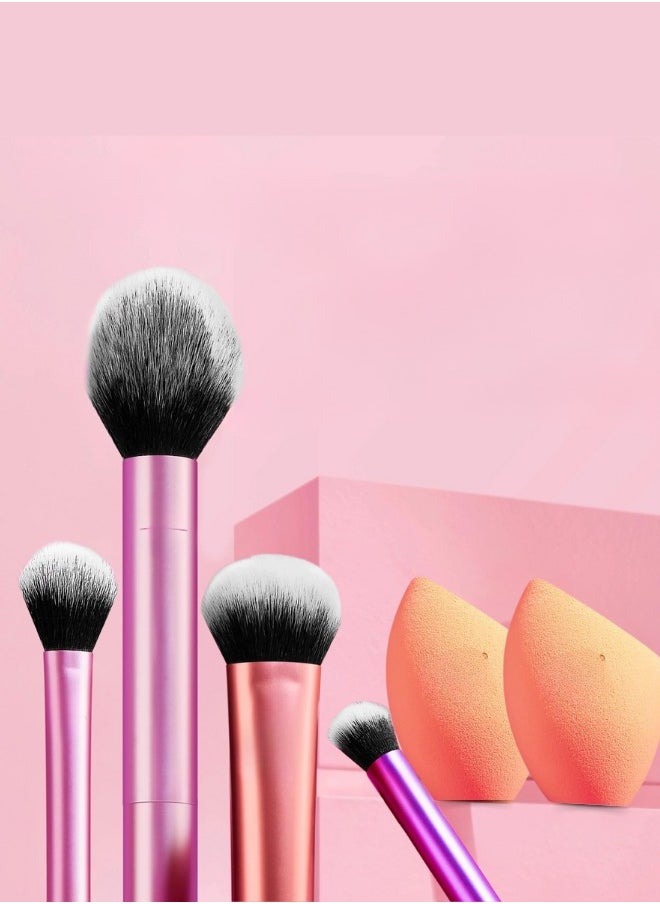 Generic - 6 pieces Multi-Use Makeup Set – Professional Cosmetic Brushes for Face and Eye Makeup – Soft, Durable, Multicolour Design - Image 1