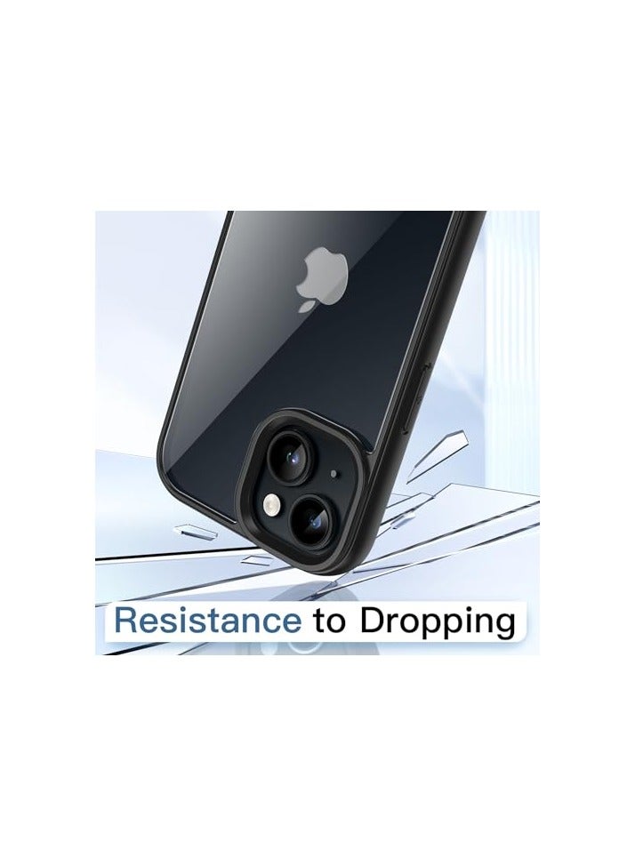 JETech Case for iPhone 14 Plus 6.7-Inch, Shockproof Phone Bumper Cover, Solid Color Matte TPU Frame, Anti-Scratch Clear Back (Midnight) - Image 4