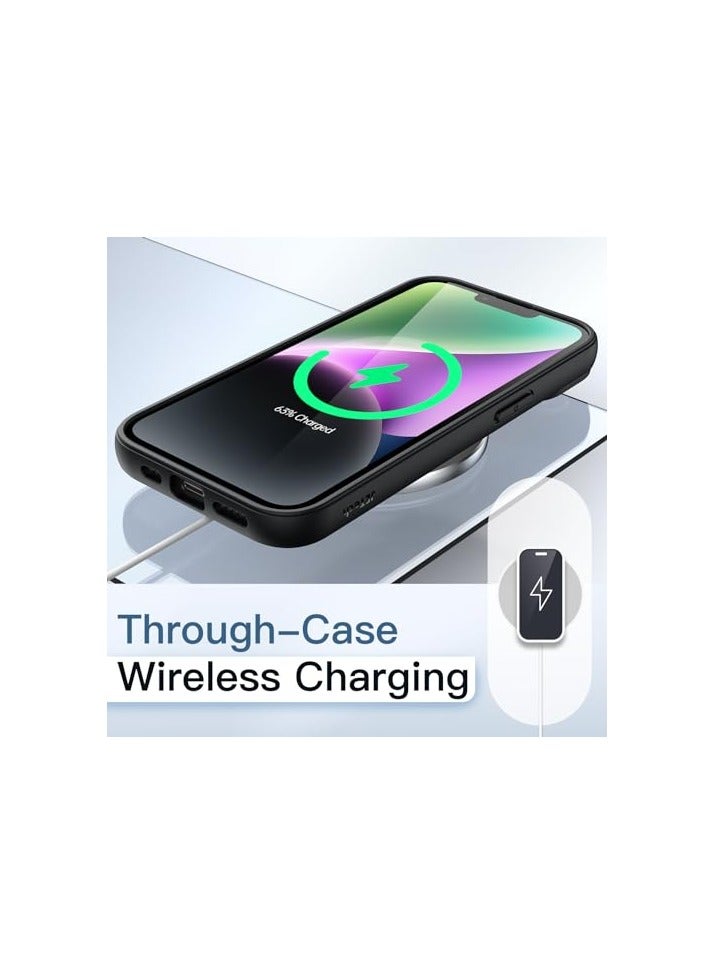 JETech Case for iPhone 14 Plus 6.7-Inch, Shockproof Phone Bumper Cover, Solid Color Matte TPU Frame, Anti-Scratch Clear Back (Midnight) - Image 5