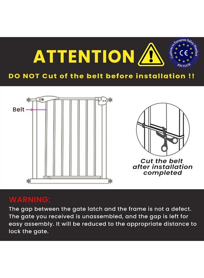 Safe-O-Kid Tot Tamer Pure Metal Baby Safety Gate With One Year Manufacturer Warranty, (75-85 Cm) Adjustable, 2 Way Auto Close, Barrier For Stairs, Door And Hallways, Barrier Fence-Blue - Image 4