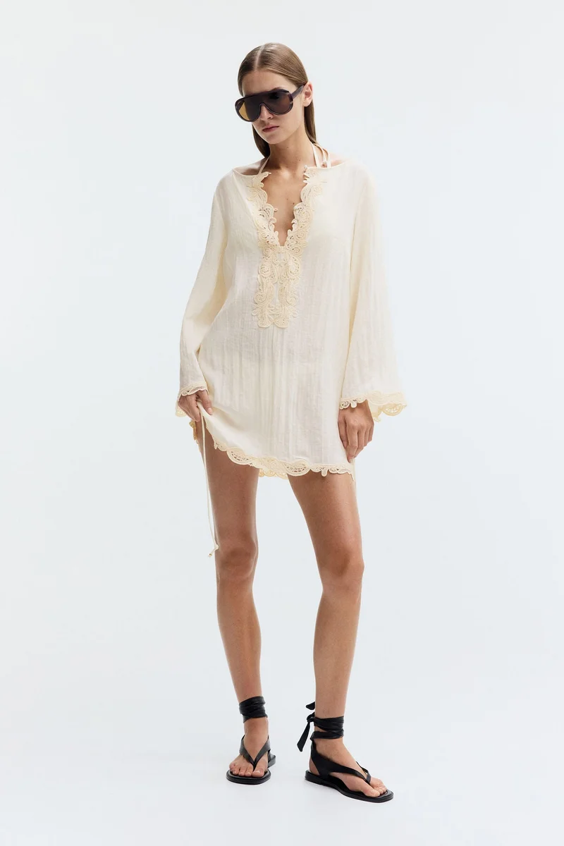 H&M  Lace-trimmed dress for Women | Best Price UAE