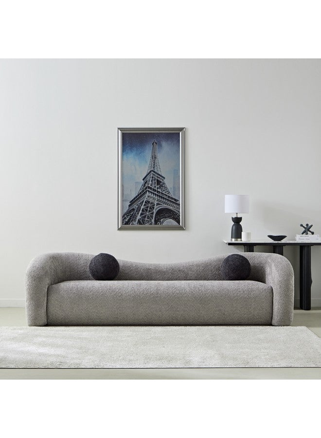 Home Box Palermo 4-Seater Fabric Sofa with 2 Cushions 94 x 70 x 261 cm - Image 2