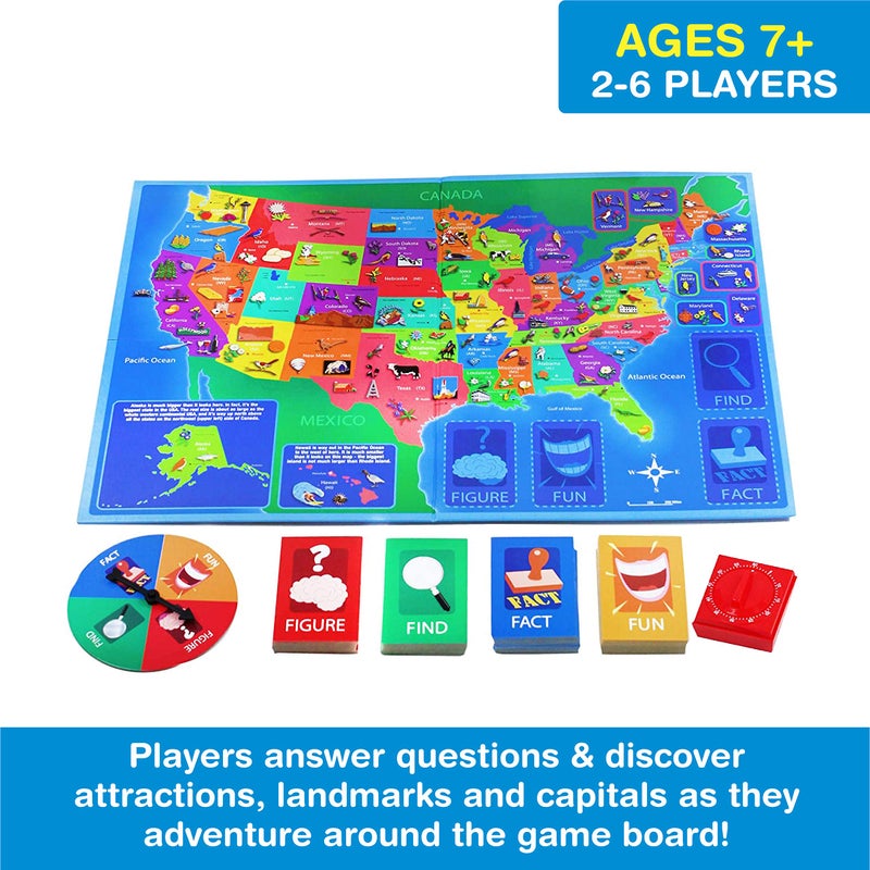 Game Zone Great States  Fun and Educational Geography Game for Ages 7  An Engaging Way to Learn about the 50 States with Friends and Family - Image 3