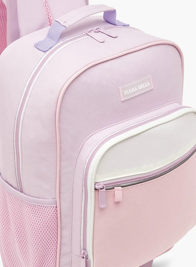 فلورا بيلا من شو إكسبرس Colourblock Trolley Backpack with Retractable Handle - 44x16x30 cm