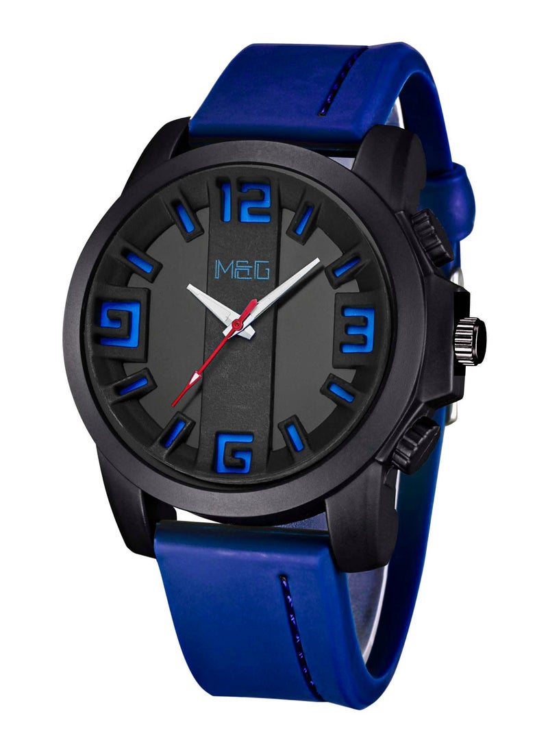 M&G Men's Water Resistant Leather Analog Watch  - Image 1