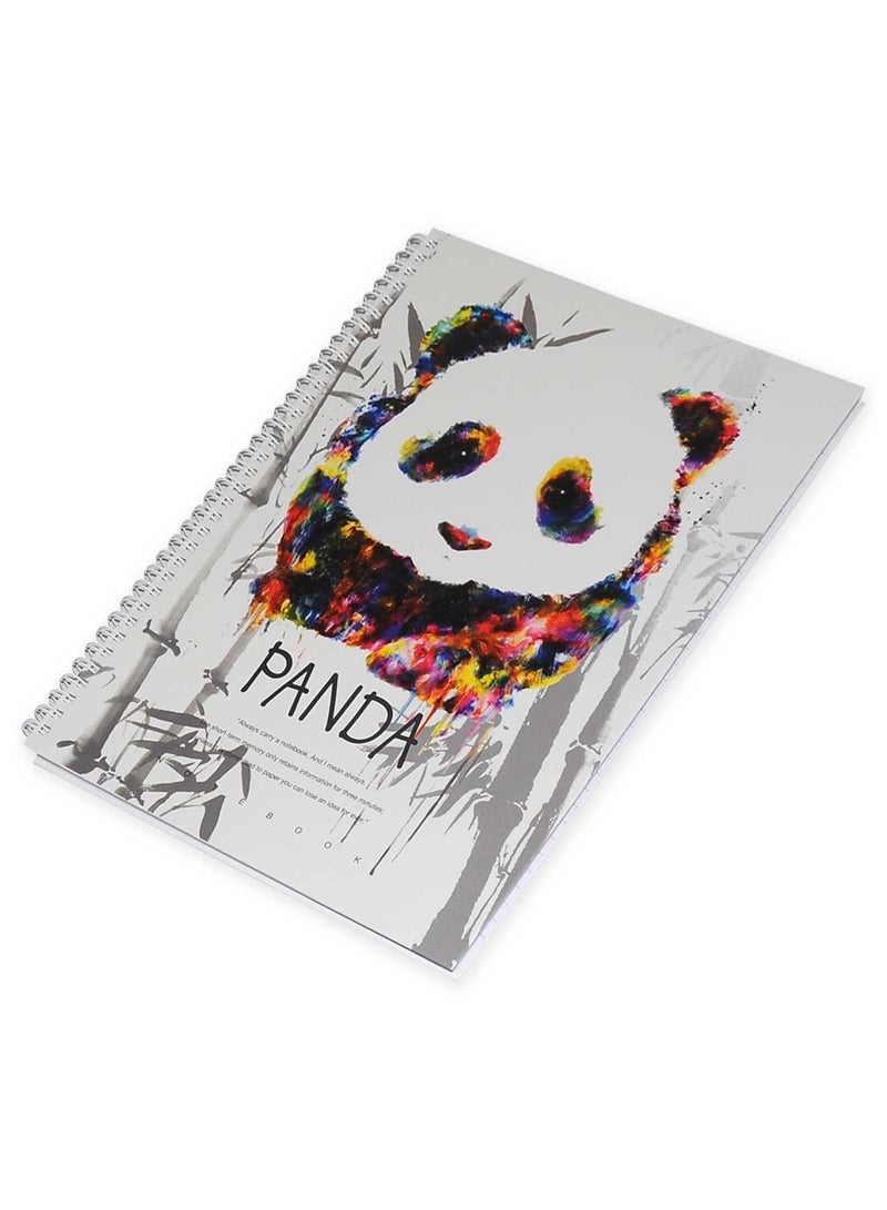 FIS دفتر ملاحظات صلب حلزوني 5 قطع 96 ورقة تصميم باندا A4 - Image 3