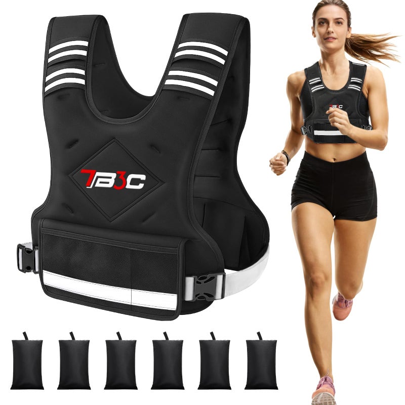 TB3C Adjustable Weighted Vest for Women - 11-20lb for Strength Training Body Weight Vest for Running Walking and Home Workouts Black - Image 1