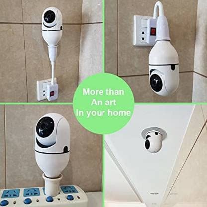 SIOVS SIOVS Wireless WiFi E27 Bulb Holder Security Camera with Night Vision for HomeOfficeWarehouse  - Image 3