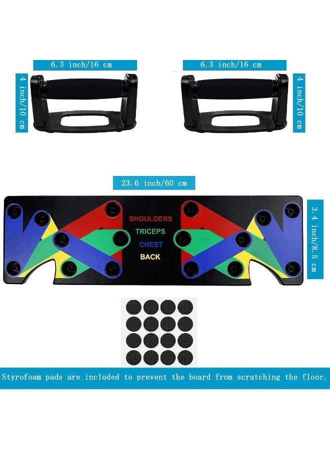 9-in-1 Foldable Push Up Board, Color-Coded Strength Training System with Non-Slip Handles, Portable Home Gym Equipment for Chest, Shoulders, Back & Triceps - Image 3