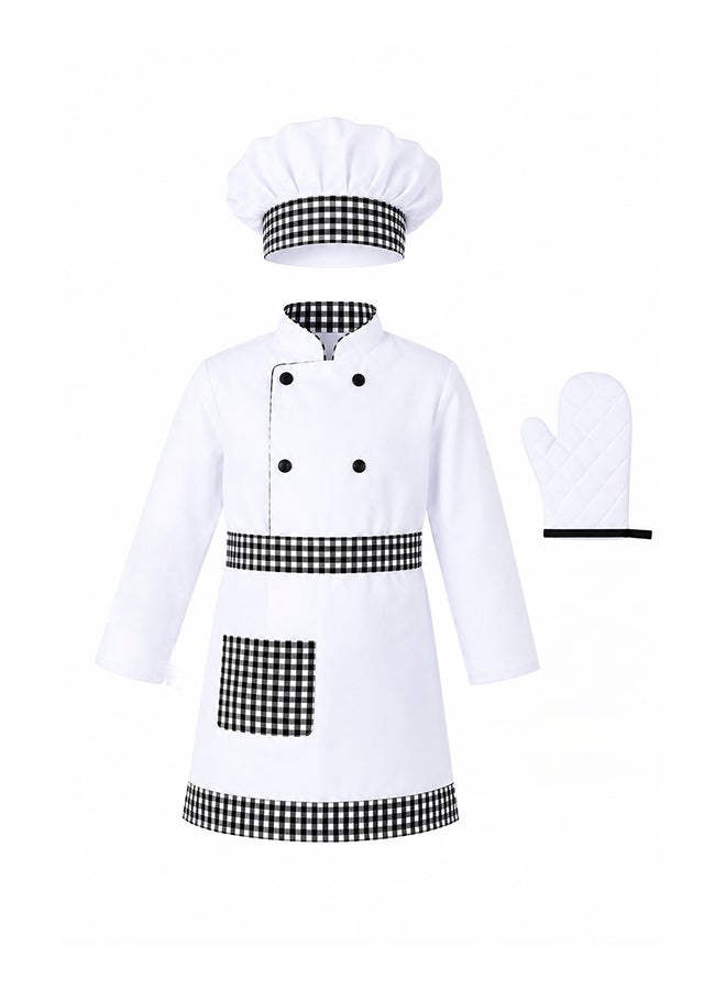 Toy Land Kids Chef Costume Set with Chef Hat and Oven Mitt – Cooking Roleplay Fancy Dress Outfit for Boys & Girls of age 6 to 7 years - Image 1