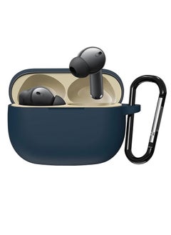 Generic Earphone Case Cover Compatible with Realme Buds T310, Soft Silicone Skin Case Cover Shock-Absorbing Protective Case with Keychain [Front LED Visible](Dark Blue) Device Not Inculded  - Image 1