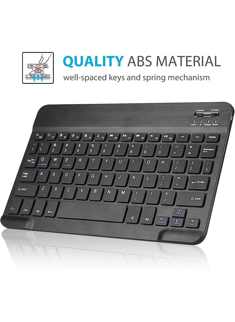 iPad 11th Gen (A16 2025) Case with Keyboard iPad 10th Gen (10.9 Inch, 2022) Keyboard Case Wireless Magnetically Detachable Pencil Holder Case, Auto Sleep/Wake -Black