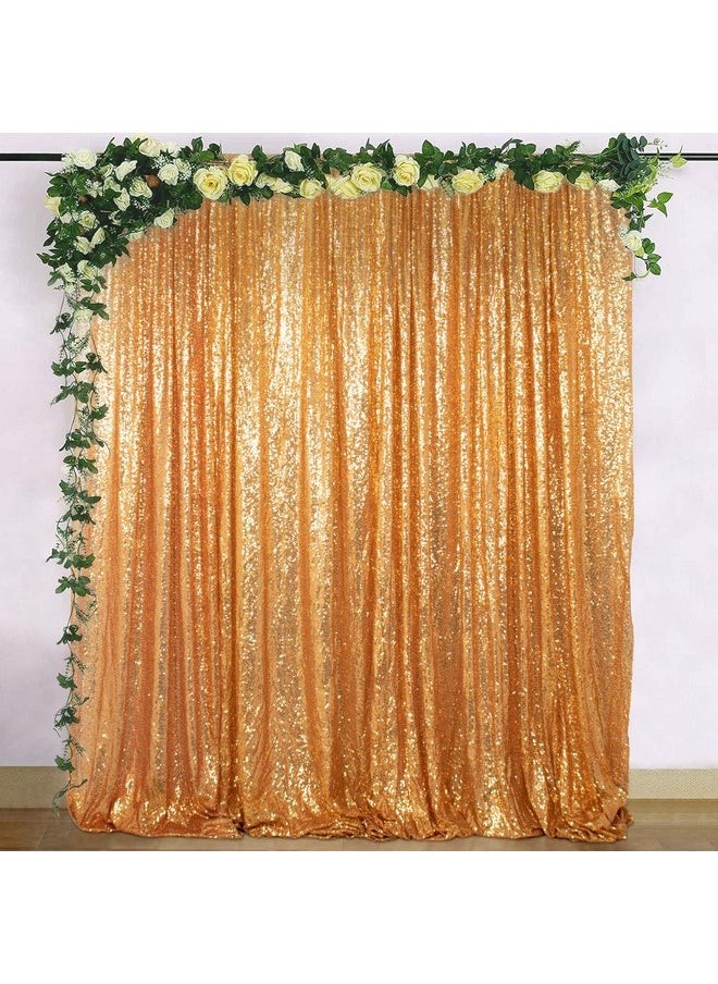 ShiDianYi - 8 X 8 Gold Sequin Backdrop Sequin Photo Booth Backdrop Party Backdrops Wedding Backdrops Sparkling Photography Prop - Image 1