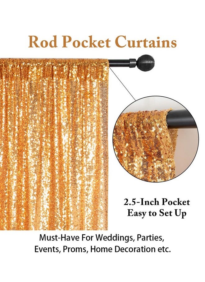 ShiDianYi - 8 X 8 Gold Sequin Backdrop Sequin Photo Booth Backdrop Party Backdrops Wedding Backdrops Sparkling Photography Prop - Image 1